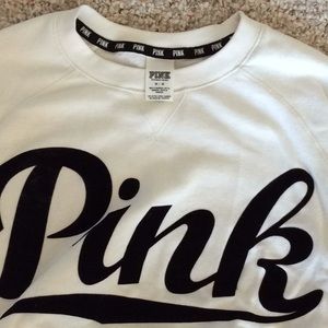 PINK sweatshirt, white size Medium